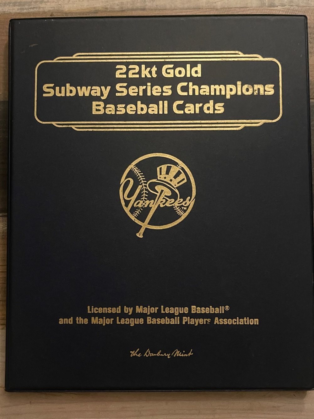 Danbury Mint 22kt Gold 2000 Subway Series Champions Yankees Complete 8-Card Set